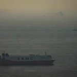 Cargo ships sail in the Gulf towards the Strait of Hormuz in the United Arab Emirates, on March 19, 2026 / Photo FILE AP News