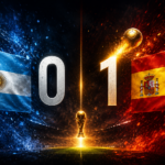 SPAIN VS ARGENTINA FINAL SCORE IN FIFA WORLD CUP 2026 1-0 /PHOTO AI GENERATED