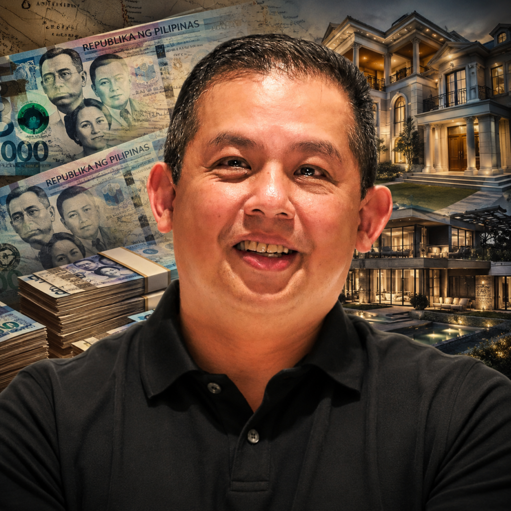 Photo of Martin Romualdez sourced from his Facebook account. Background enhanced using AI tools, including Gemini.