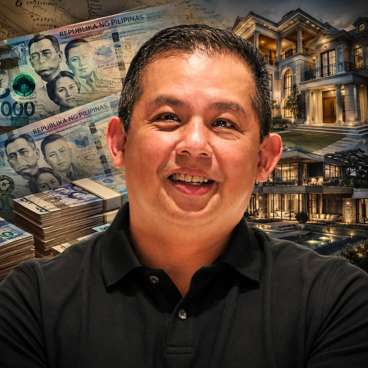 Photo of Martin Romualdez sourced from his Facebook account. Background enhanced using AI tools, including Gemini.