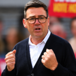 Labour Party contender Andy Burnham speaks to his backers outside the party’s campaign headquarters in Ashton-in-Makerfield, northwest England, on June 18, 2026. (Photo by Oli Scarff AFP)