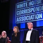 President Donald Trump attends the White House Correspondents' Dinner at the Washington Hilton in Washington, D.C., on April 25, 2026, shortly before an armed suspect allegedly attempted to breach the venue. (AFP via Getty Images)