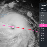 Super Typhoon Bavi, Papasok na sa PAR Bilang ‘Inday’ / PHOTO FILE Zoom Earth