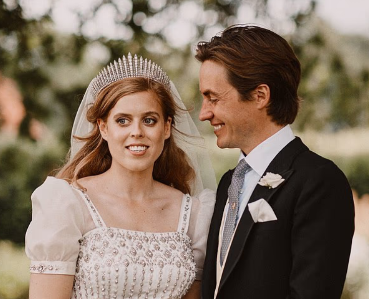 Beatrice, now 37, tied the knot with property developer Edo, now 42. Photo File Daily Mail