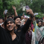 Cockroach Janta Party’s ongoing protest. Photo File AP