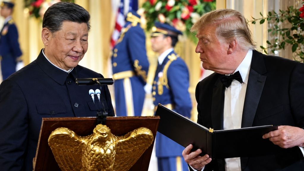 Trump and Xi attend a dinner at the White House